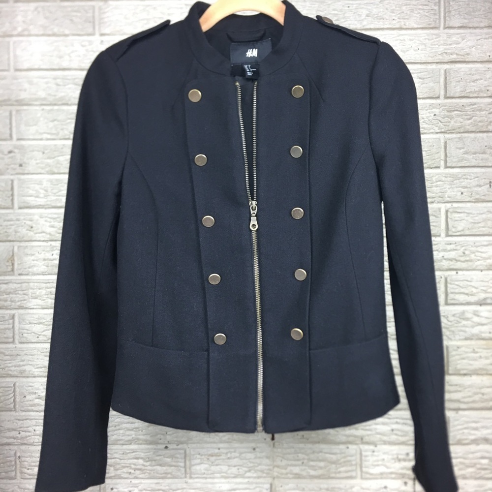 H&M Black military inspired jacket